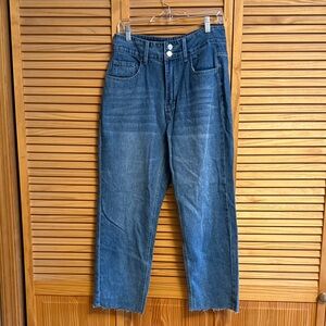 SHEIN Women's Straight Blue Jeans